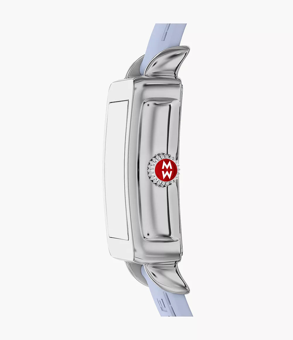 Deco Sport Mid Stainless Steel Pastel Blue Silicone Watch