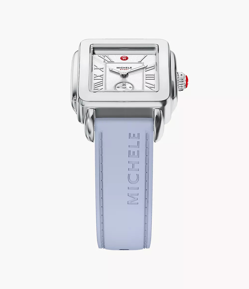 Deco Sport Mid Stainless Steel Pastel Blue Silicone Watch