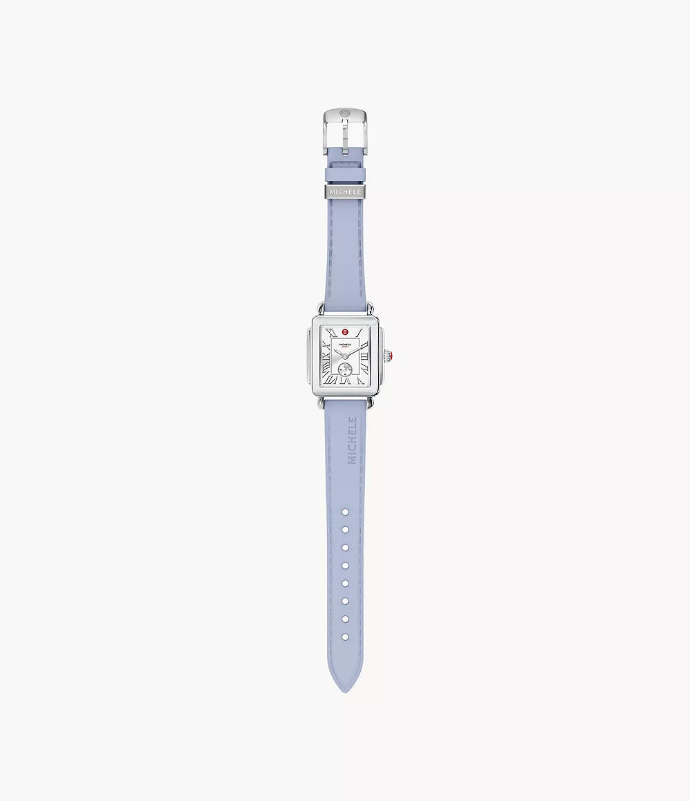 Deco Sport Mid Stainless Steel Pastel Blue Silicone Watch