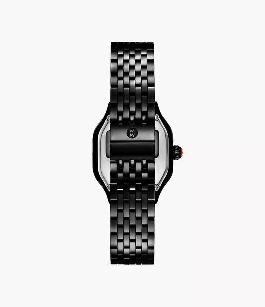 Meggie Three-Hand Black Stainless Steel Watch