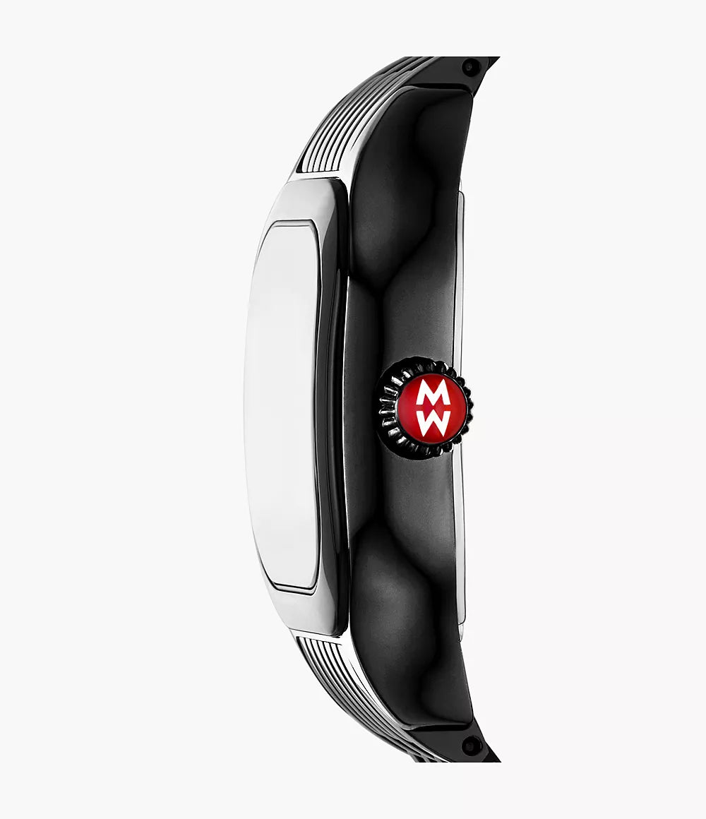 Meggie Three-Hand Black Stainless Steel Watch