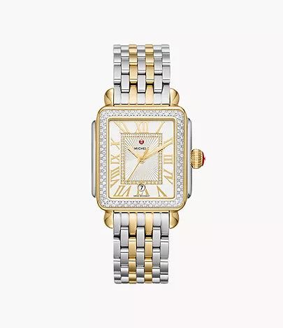 Deco Madison Diamond Two-Tone 18K Gold Diamond Dial Watch