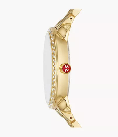 Serein Mid 18k Gold-Plated Diamond Watch