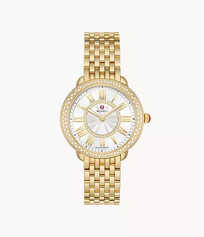 Serein Mid 18k Gold-Plated Diamond Watch