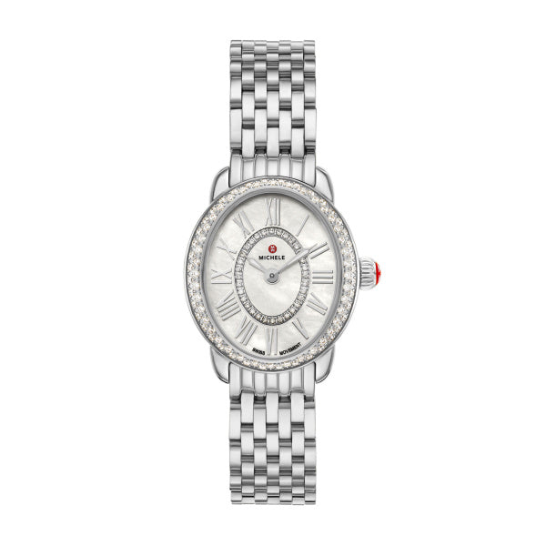 Serein Oval Diamond Stainless Steel Watch