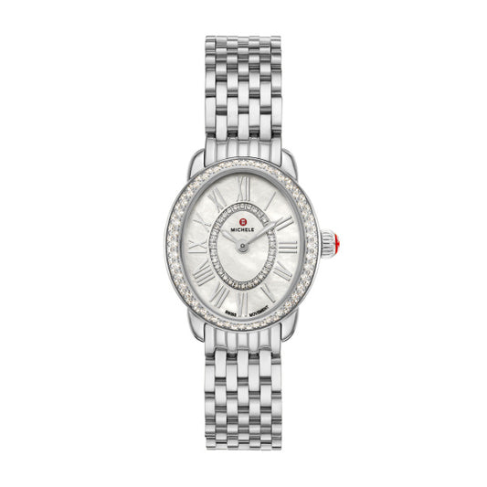 Serein Oval Diamond Stainless Steel Watch