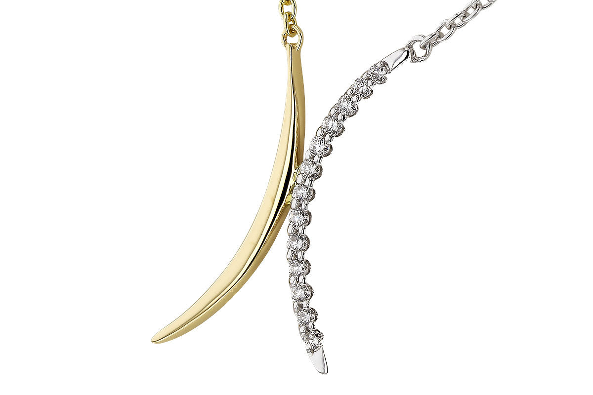 Two Tone Diamond Necklace