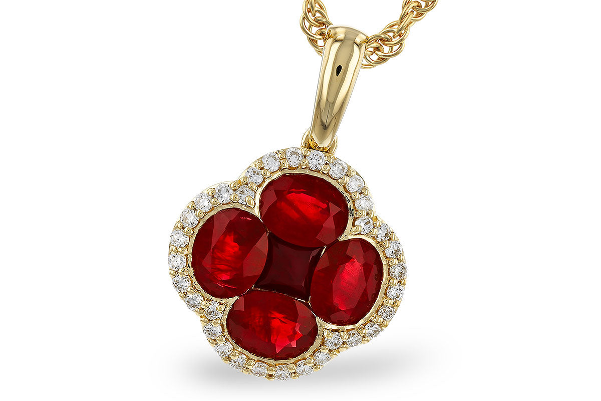 Ruby Clover Necklace