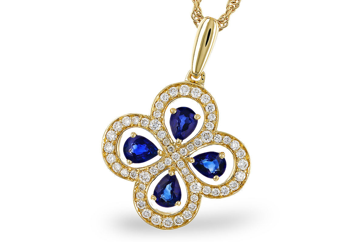 Sapphire Clover Necklace