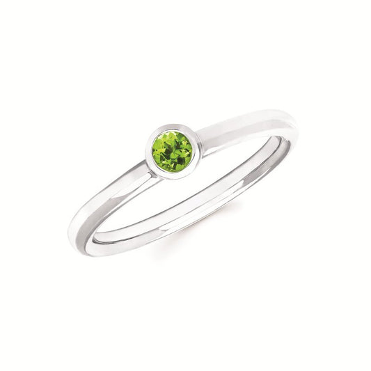 Bezel Set Peridot Ring
