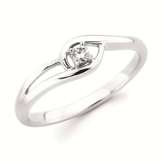 Diamond Petal Promise Ring