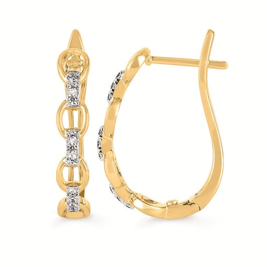 Diamond Hoop Earrings