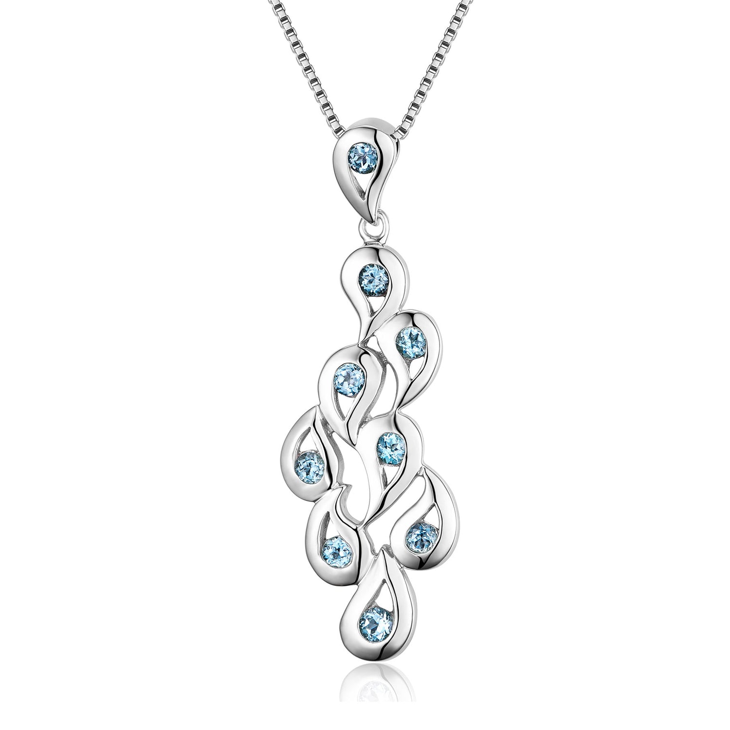 Precious Blue Topz Pendant Sterling Silver