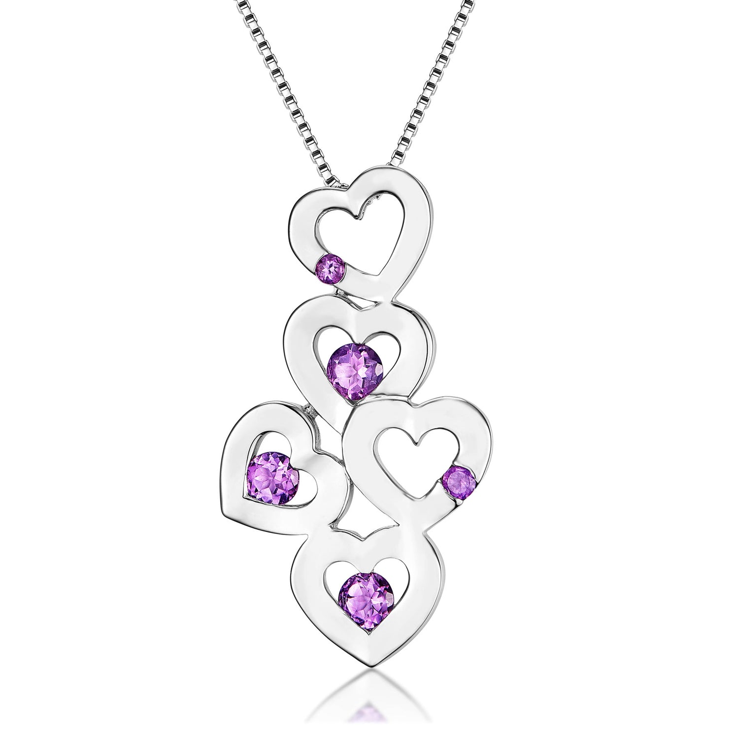 Precious Amethyst Pendant Sterling Silver