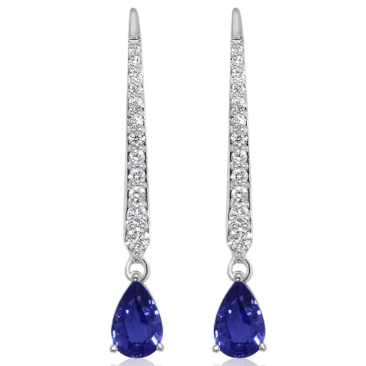 Sapphire Diamond Drop Earrings