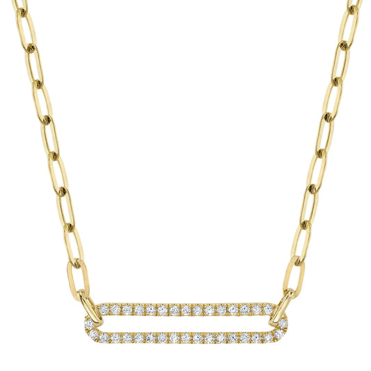 Diamond Paperclip Necklace