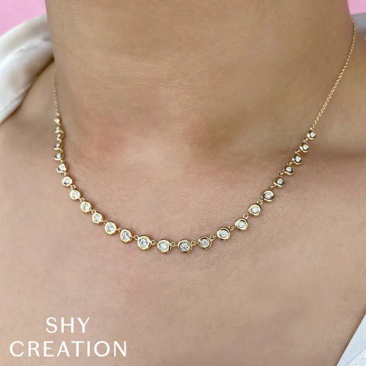 Diamond Bezel Necklace