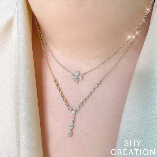 Diamond Flower Necklace
