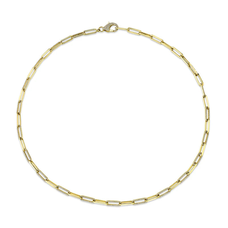Diamond Paperclip Necklace