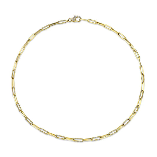 Diamond Paperclip Necklace