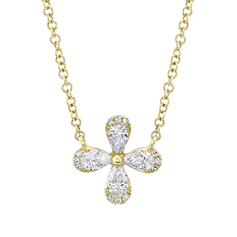 Diamond Flower Necklace