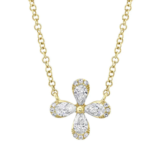 Diamond Flower Necklace