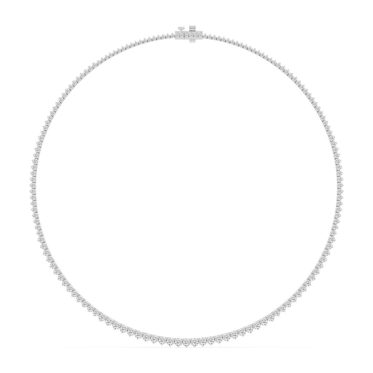 Graduated Lab Diamond Tennis Necklace