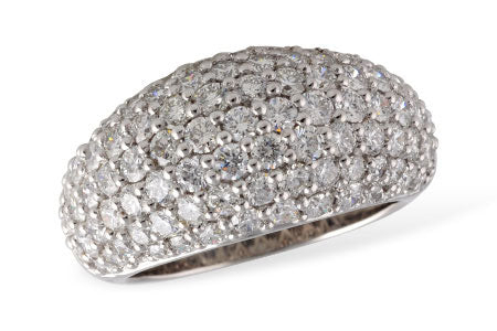 Domed Diamond Ring