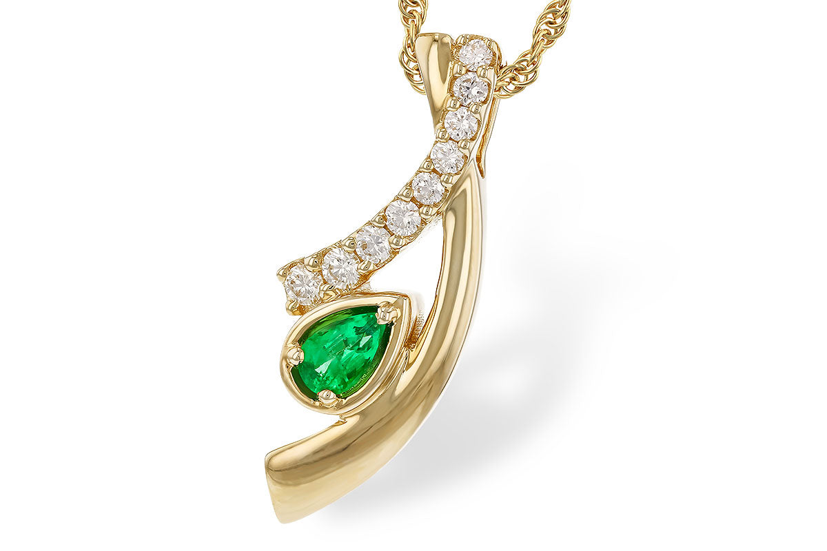 Emerald and Diamond Pendant