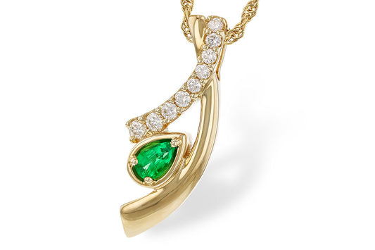 Emerald and Diamond Pendant