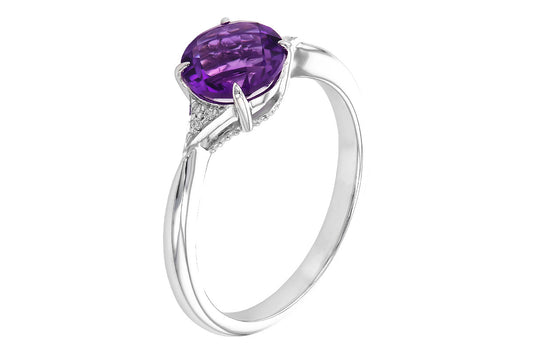 Round Amethyst Ring