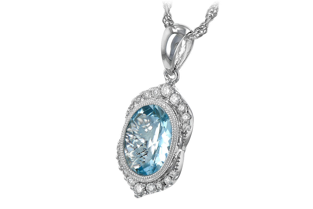 Antique Style Aquamarine Pendant