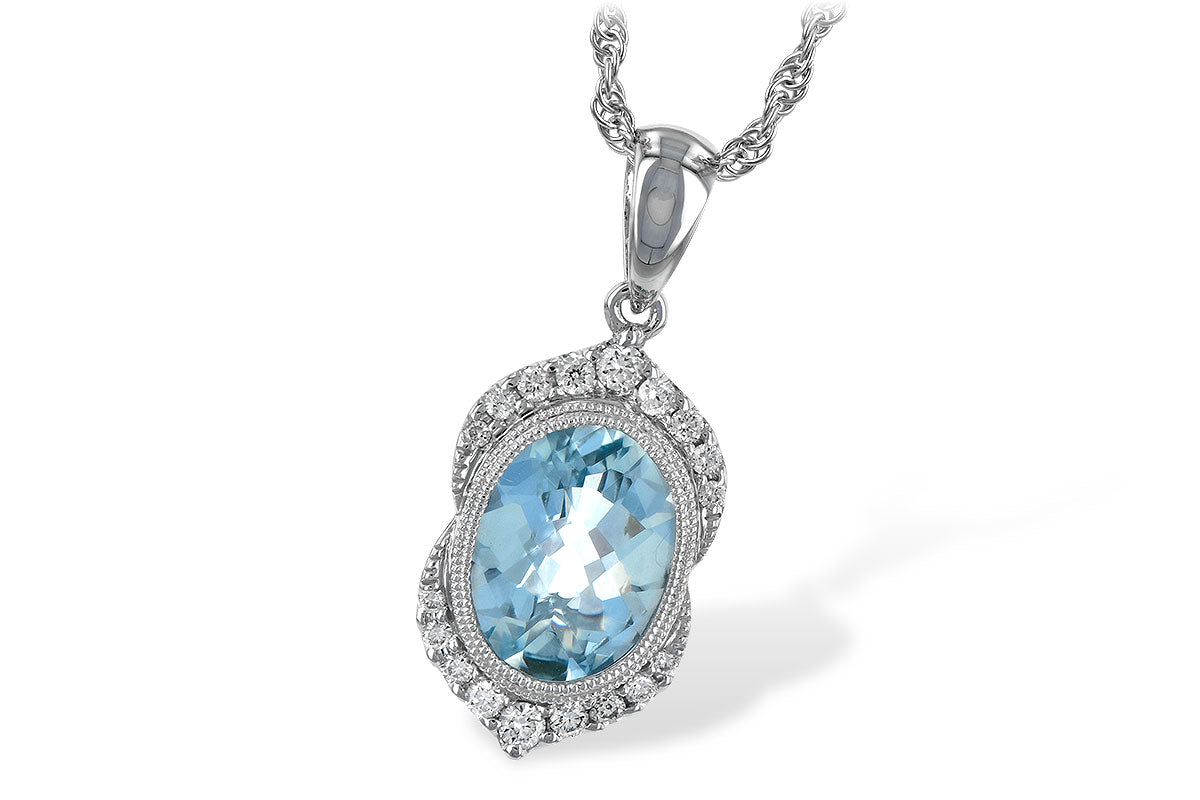 Antique Style Aquamarine Pendant