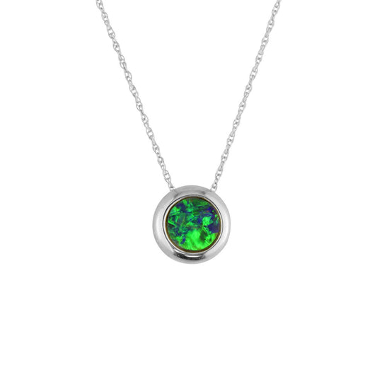 Round Australian Opal Pendant