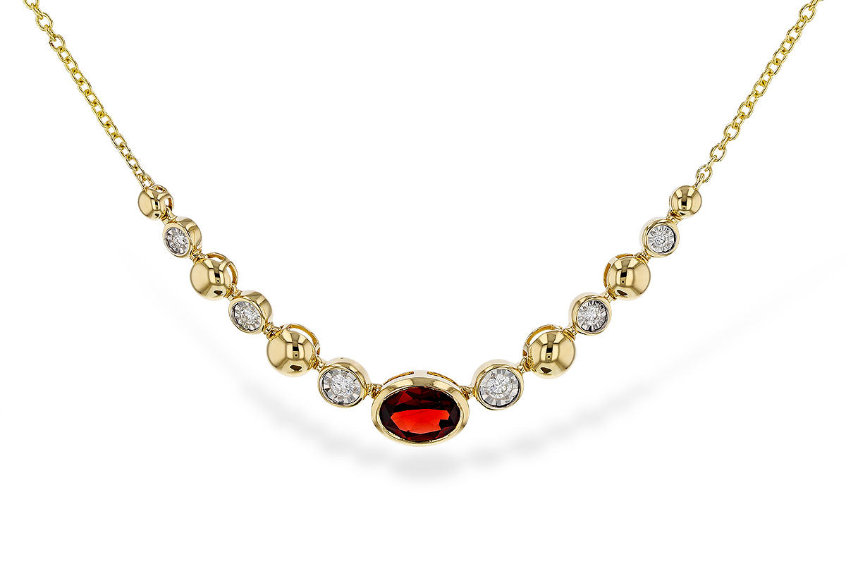 Bezel-Set Garnet Pendant