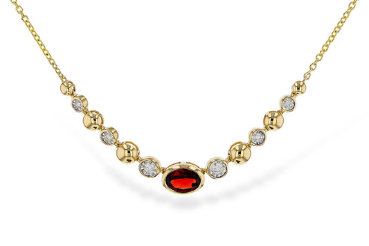 Bezel-Set Garnet Pendant