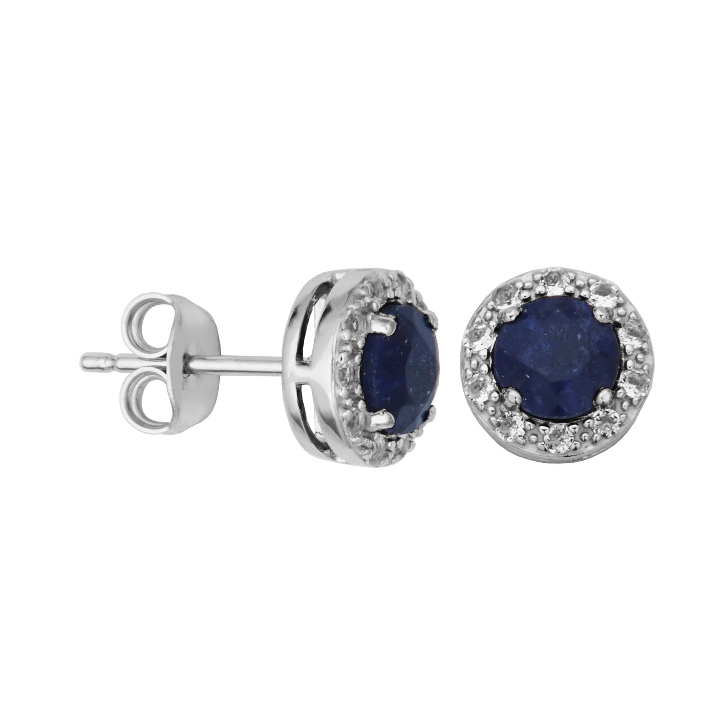 Birthstone Halo Stud Earrings