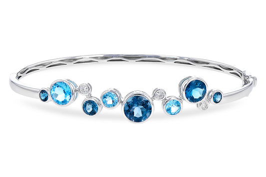 Blue Topaz Bangle Bracelet