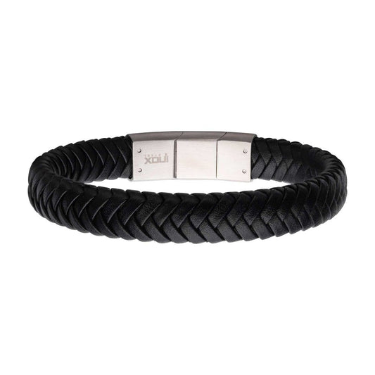 Black Leather Braided Bracelet