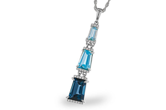 Blue Topaz Drop Pendant