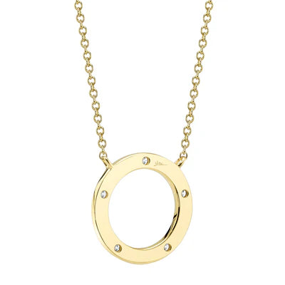 Circle Diamond Necklace