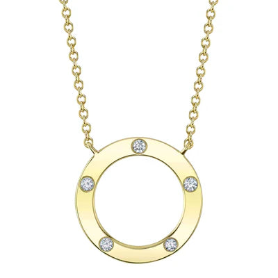 Circle Diamond Necklace