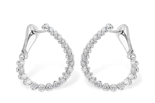 Diamond Fashion Hoop Earrings