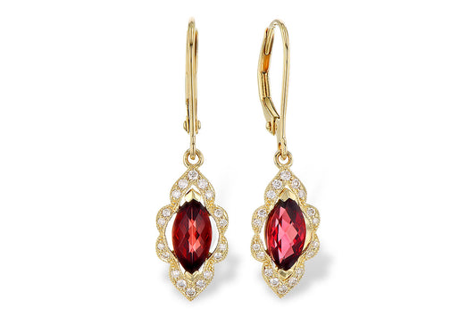 Garnet Dangle Earrings