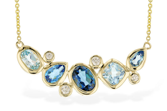 Blue Topaz Movement Necklace