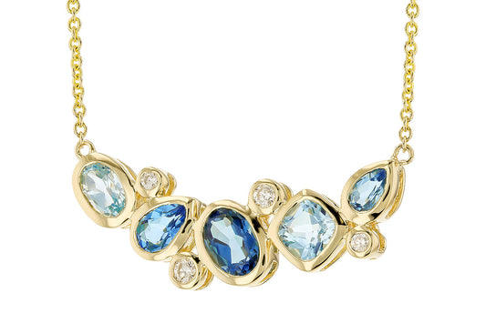 Blue Topaz Movement Necklace