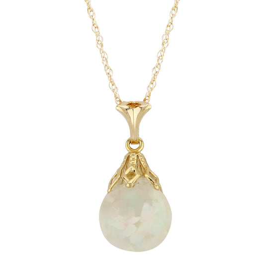 Floating Opal Pendant