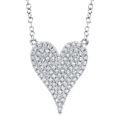Diamond Pave Heart Necklace