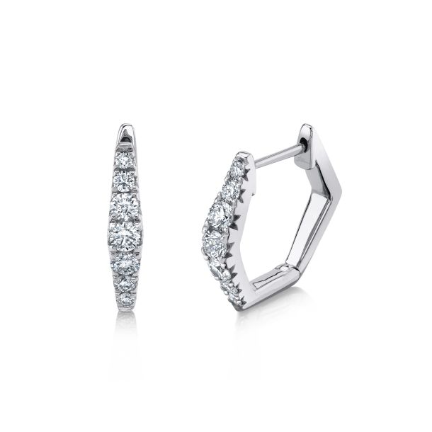 Diamond Hexagon Earrings