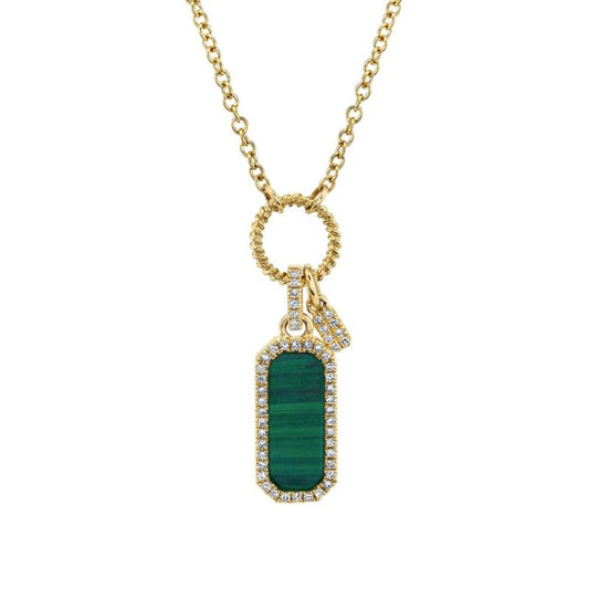 Malachite Charm Necklace